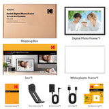 KODAK 10.1" Smart WiFi Digital Photo Frame Bundle with Bonus White Frame & 64GB Memory Card, RCF-1018 Bundle