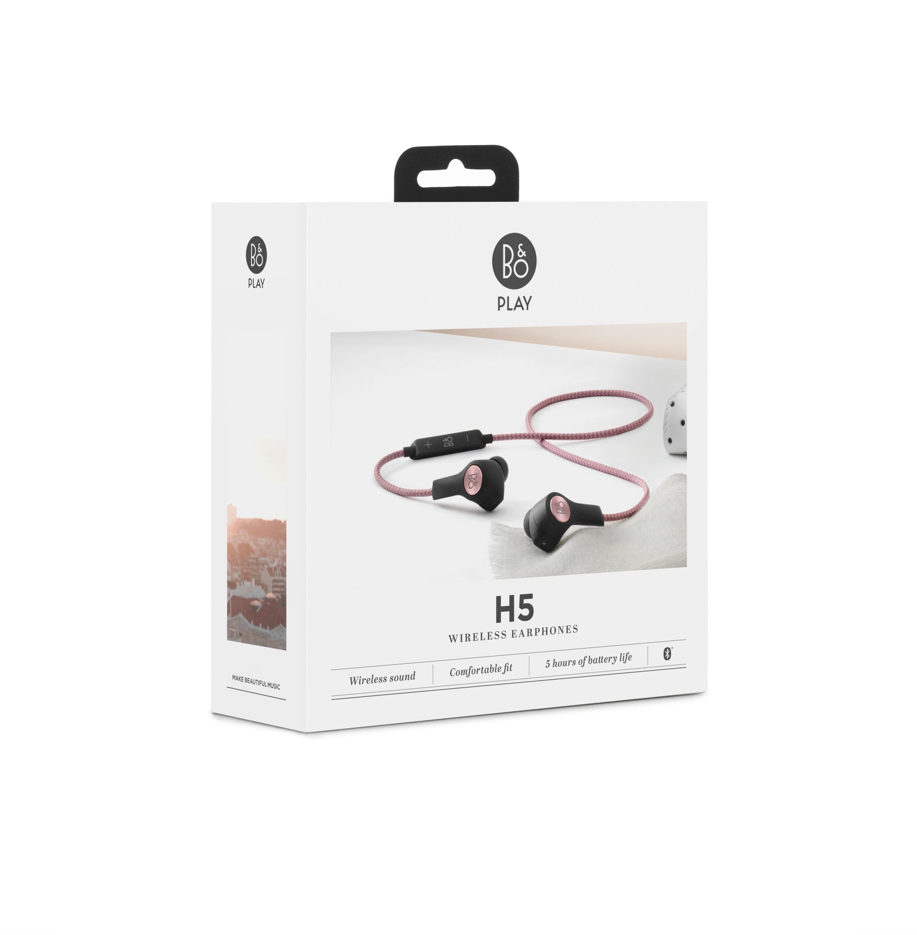 Bang & Olufsen Beoplay H5 Splash and Dust Proof Wireless Earphones rose box