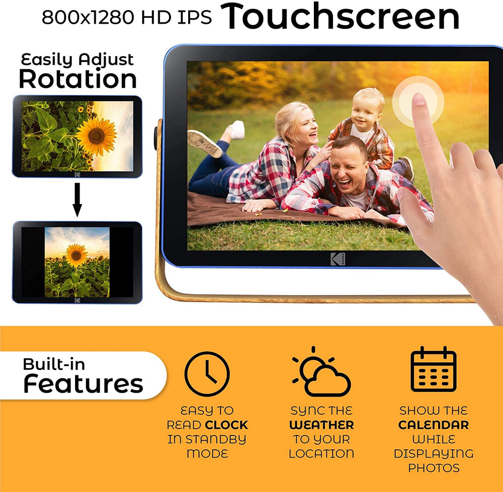 Kodak 10inch WiFi Digital Photo Frame RWF108, 16GB Touchscreen with