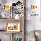 Kodak 10.1 Inch Wood Digital Picture Frame RDPF-1020V with Remote Control, IPS Screen HD Display, Auto-Rotate, Wall Mountable, Programmable Auto On/Off, Enjoy Your Precious Moment in Slideshow, Burlywood (No Wi-Fi)
