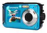 AGFAPHOTO 24MP Waterproof Compact Zoom Digital Camera with Dual LCD and Full HD Video Recording, Realishot WP8000