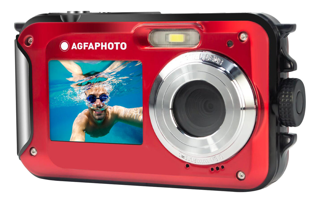 AGFAPHOTO 24MP Waterproof Compact Zoom Digital Camera with Dual LCD an