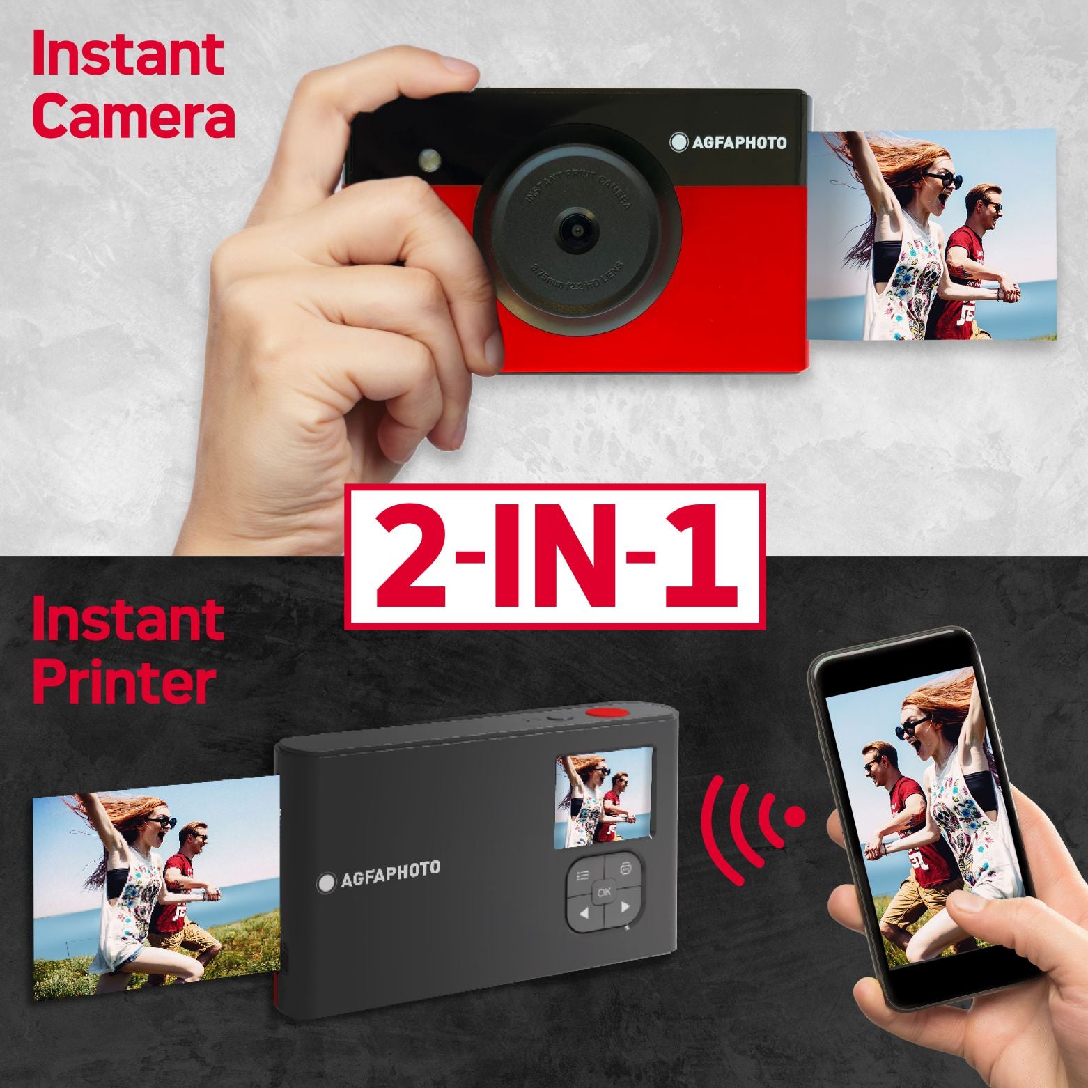 AgfaPhoto Realipix Mini S 10MP Instant Print Digital Photo Camera also prints the photos instantly and connects to your phone