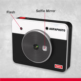 AgfaPhoto Realipix Square S Digital Instant Photo 10MP Camera has a selfie mirror and flash