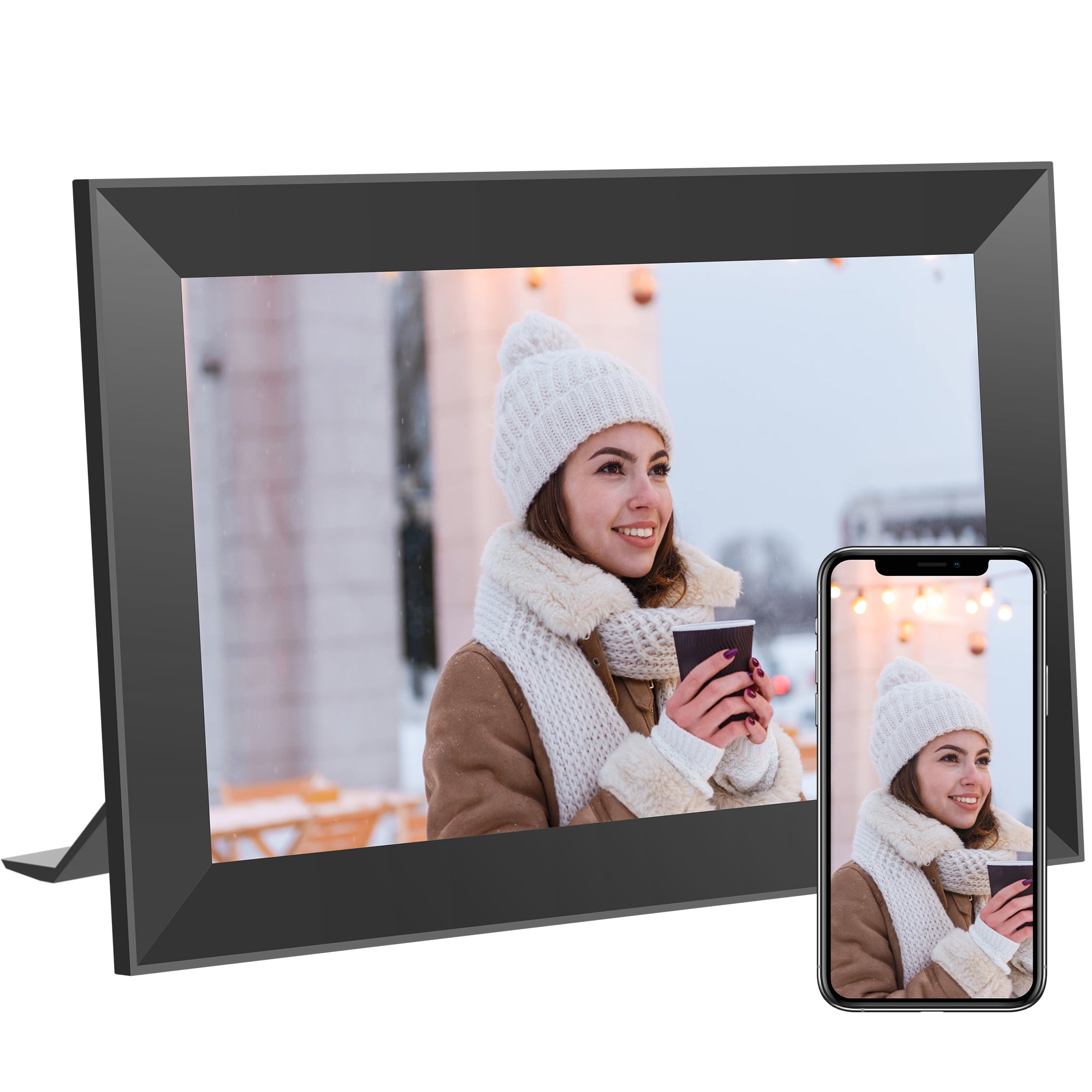 KODAK 10.1-inch Classic Digital Photo Frame CF102P, Wi-Fi Enabled, HD Touch-Screen Display with Automatic Rotation, Music, Video, Weather and Calendar