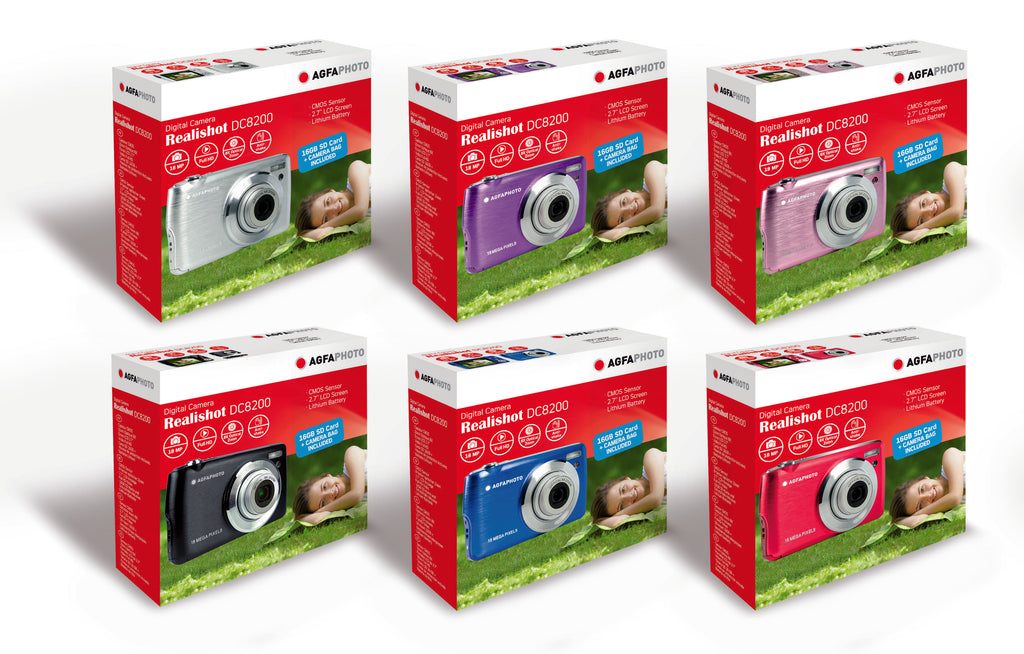 AGFA PHOTO 18MP Compact Optical 8X Zoom Digital Camera with 2.7-inch L ...