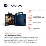 Motorola MOTO BUDS-S ANC, True Wireless Earbuds with Active Noise Cancellation