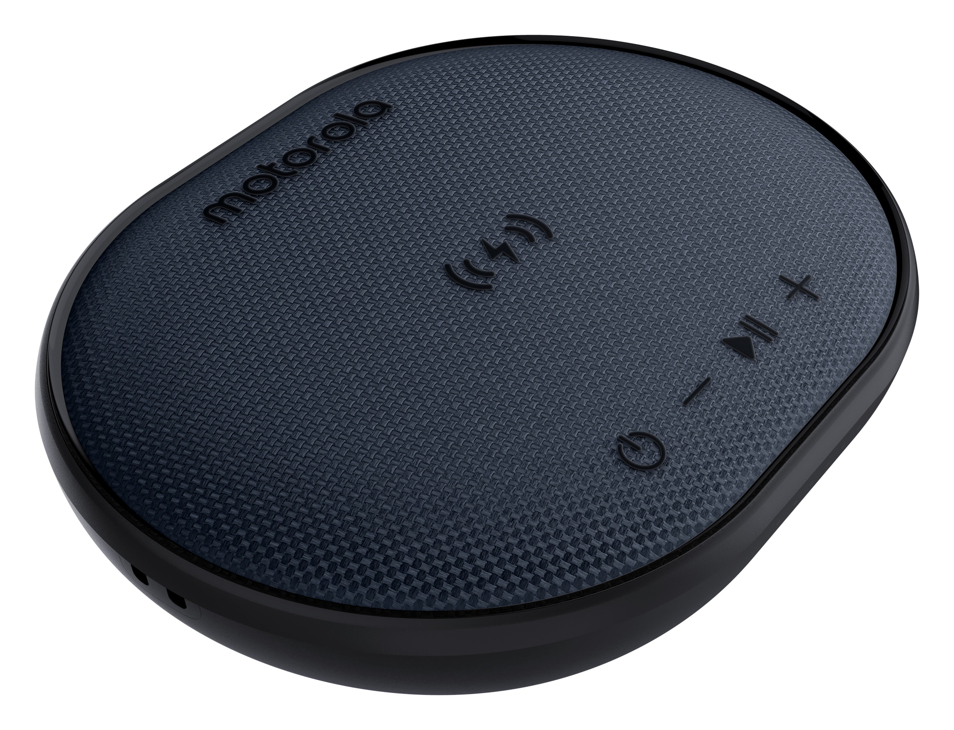 Motorola ROKR 500 Bluetooth Speaker with Integrated Wireless Charging Pad, Portable Speaker with Microphone for Handsfree Calls IPX6 Water Resistant