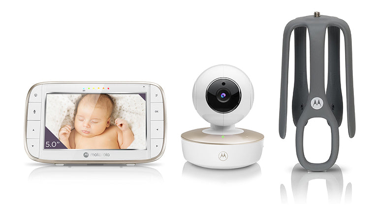 Motorola VM855 CONNECT, Secure 5" Portable Wi-Fi Video/Audio Baby Monitor With Crib Mount