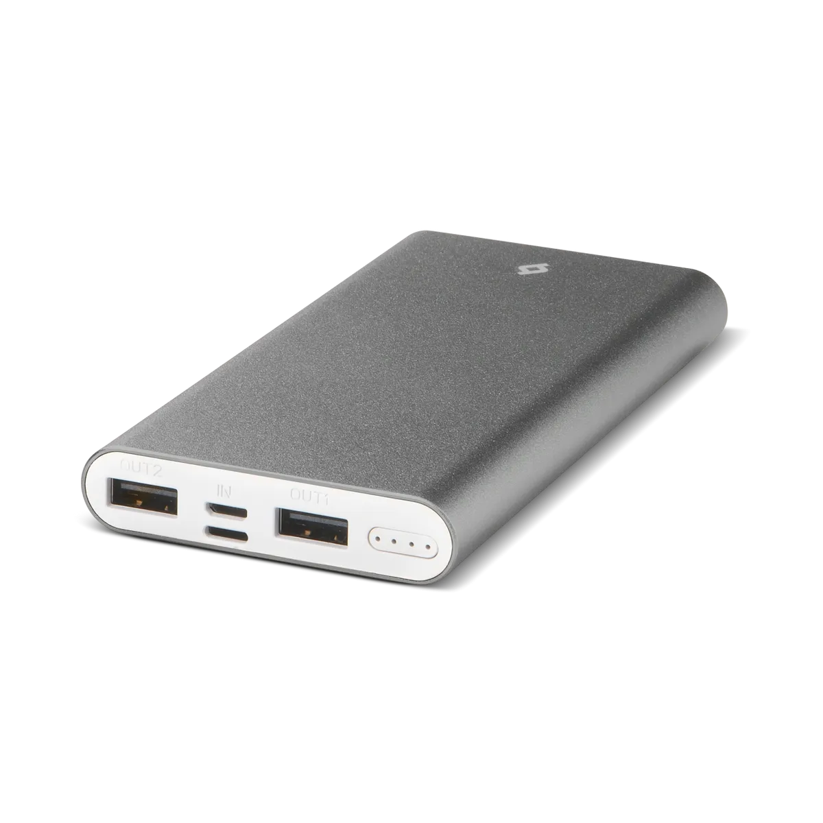 ttec AlumiSlim S Universal Mobile Charger Power Bank 10000 mAh in silver